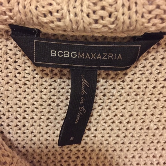 BCBG Beige/Light Brown Knit Sweater, Small - Picture 2 of 7
